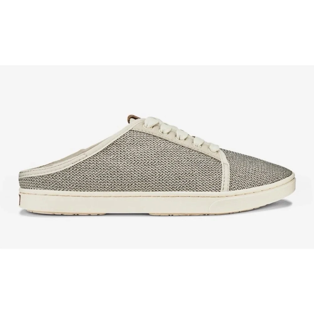 Olukai Sneakers Women 8 38 Pehuea Li Fabric Mesh Convertible Fold Down Heel Grey